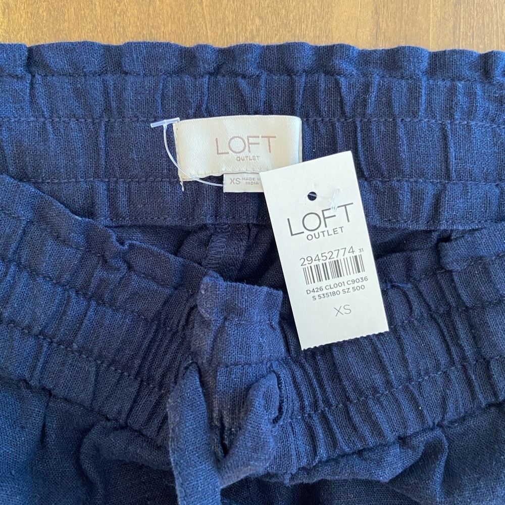 Loft denim shorts with tie